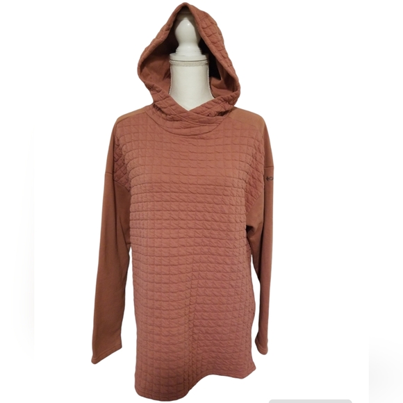 Columbia Tops - Columbia Rust Red Quilted Long Sleeve Hoodie